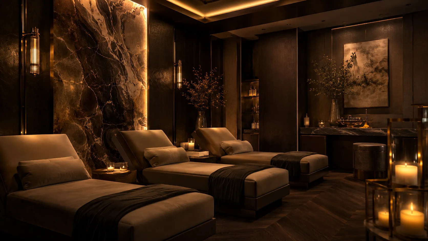 A quiet lounge at Aurelia, natural light